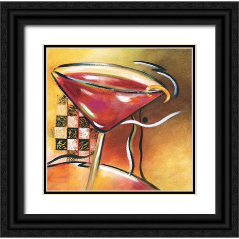 Shaken Not Stirred I Black Ornate Wood Framed Art Print with Double Matting by Brey, Michael
