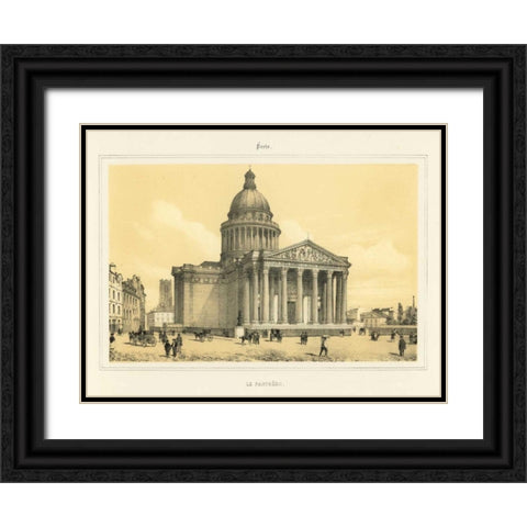 The Pantheon Black Ornate Wood Framed Art Print with Double Matting by Anonymous