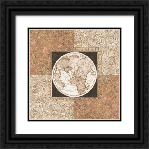 Worldly Perspective II Black Ornate Wood Framed Art Print with Double Matting by Bannister, Cory