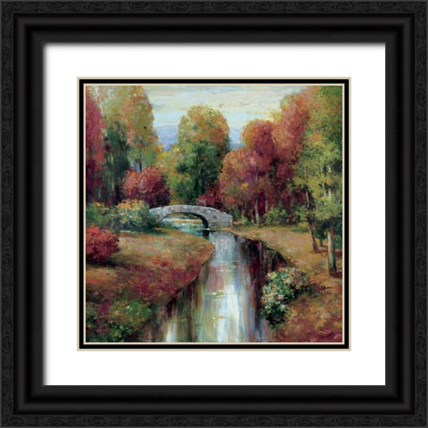 Wilton Bridge Black Ornate Wood Framed Art Print with Double Matting by Rogers, Adam