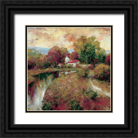 American Country I Black Ornate Wood Framed Art Print with Double Matting by Rogers, Adam