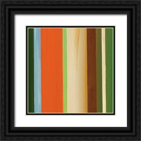 Hampton Stripe I Black Ornate Wood Framed Art Print with Double Matting by Chandler, Fran