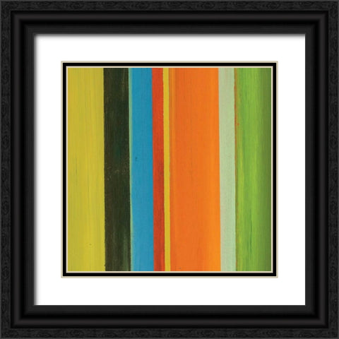 Hampton Stripe III Black Ornate Wood Framed Art Print with Double Matting by Chandler, Fran