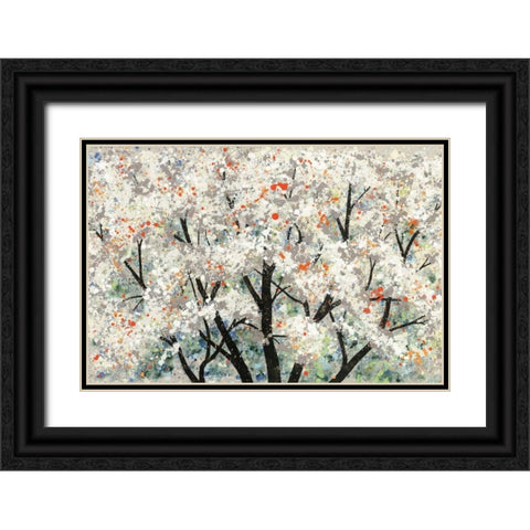Pear Blossoms in Spring Black Ornate Wood Framed Art Print with Double Matting by Alves, Helena
