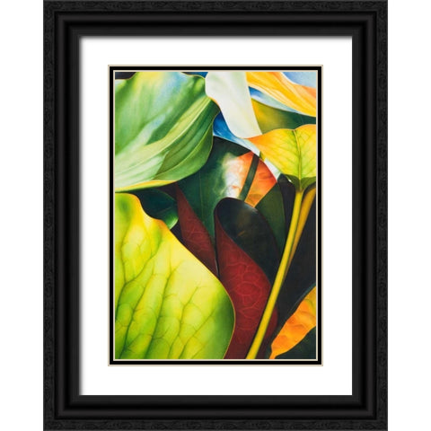 Nymphea 2 Black Ornate Wood Framed Art Print with Double Matting by Koch, Angelika