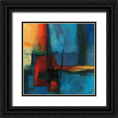 Abstract Night Black Ornate Wood Framed Art Print with Double Matting by Danckaert, Bea