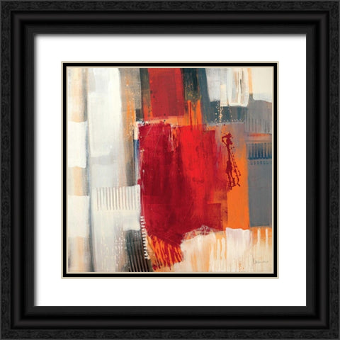 Astratto Colorato I Black Ornate Wood Framed Art Print with Double Matting by Cusumano, Francesco