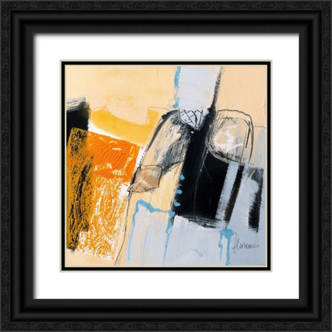 Movimenti II Black Ornate Wood Framed Art Print with Double Matting by Cusumano, Francesco