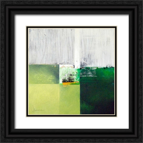Composizione verde I Black Ornate Wood Framed Art Print with Double Matting by Cusumano, Francesco