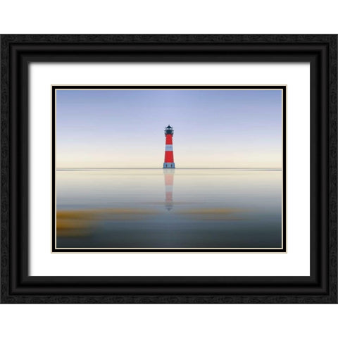 Leuchtturm Black Ornate Wood Framed Art Print with Double Matting by Rossmeissl, Gerhard