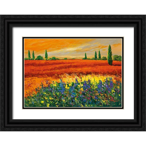 Toskana III Black Ornate Wood Framed Art Print with Double Matting by Madjid