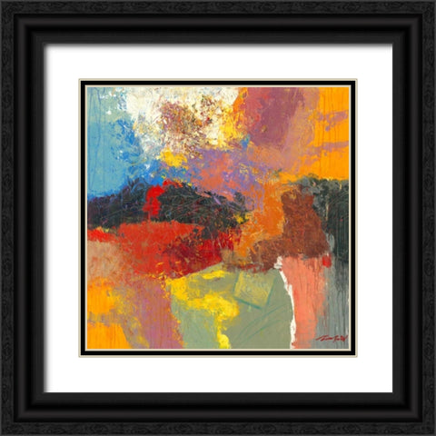 Abstract I Black Ornate Wood Framed Art Print with Double Matting by Madjid