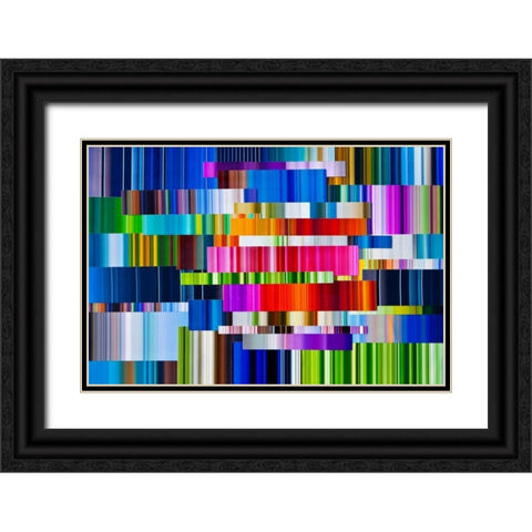 Lichtlinien 708 Black Ornate Wood Framed Art Print with Double Matting by Klipp, Ortwin