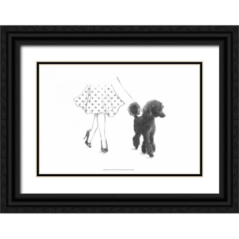 Perfect Companion III Black Ornate Wood Framed Art Print with Double Matting by Harper, Ethan