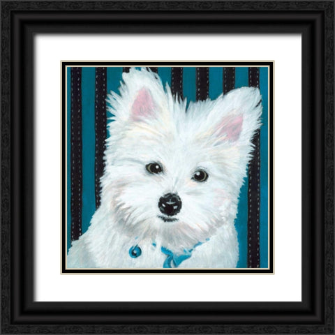 Dlynns Dogs - Paris Black Ornate Wood Framed Art Print with Double Matting by Roll, Dylnn