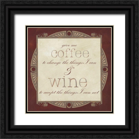Inspired Wine I Black Ornate Wood Framed Art Print with Double Matting by Vision Studio