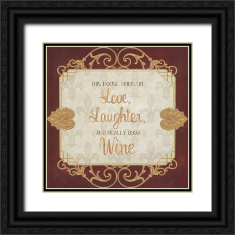 Inspired Wine III Black Ornate Wood Framed Art Print with Double Matting by Vision Studio