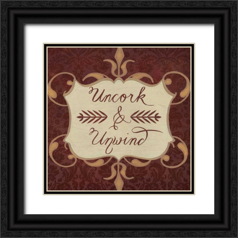 Inspired Wine V Black Ornate Wood Framed Art Print with Double Matting by Vision Studio