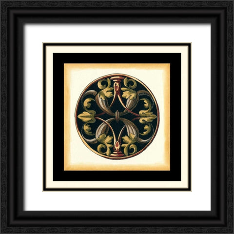 Small Ornamental Accents I Black Ornate Wood Framed Art Print with Double Matting by Vision Studio