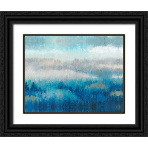 Above the Trees Abstract Black Ornate Wood Framed Art Print with Double Matting by OToole, Tim