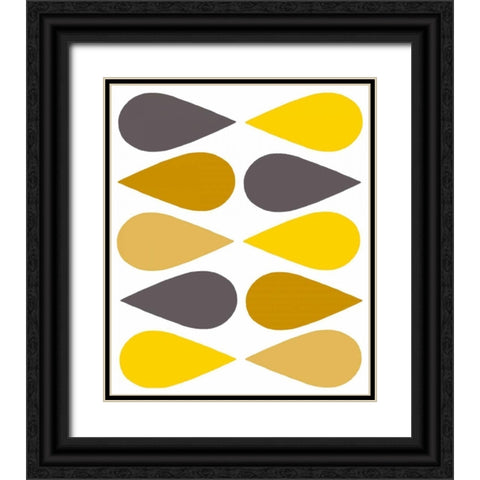 Raindrops I Black Ornate Wood Framed Art Print with Double Matting by Zarris, Chariklia