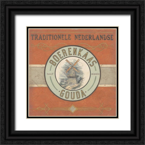 Nouveau Chevre II Black Ornate Wood Framed Art Print with Double Matting by Vess, June Erica
