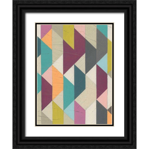 Confetti Prism V Black Ornate Wood Framed Art Print with Double Matting by Vess, June Erica