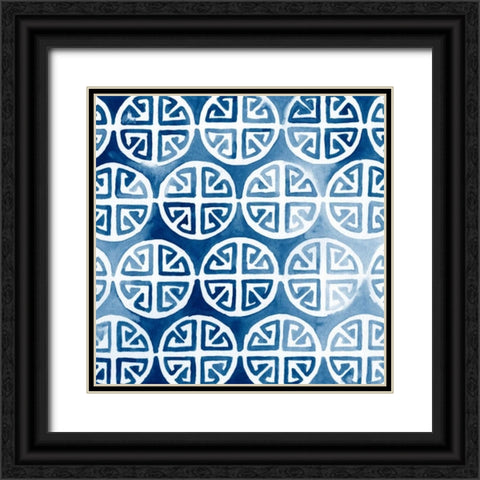 Watercolor Indigo II Black Ornate Wood Framed Art Print with Double Matting by Vess, June Erica