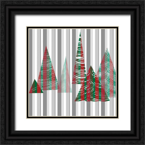Oh Christmas Tree I Black Ornate Wood Framed Art Print with Double Matting by Gordon, Sharon