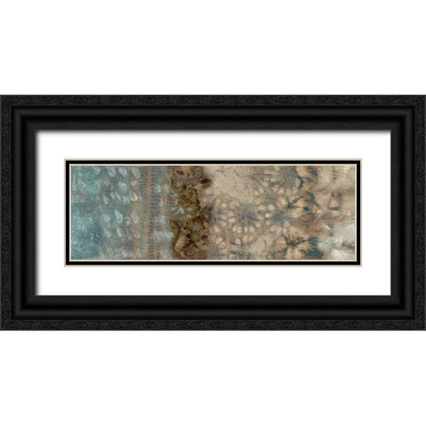 Shibori Panel I Black Ornate Wood Framed Art Print with Double Matting by Zarris, Chariklia