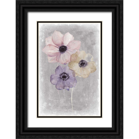 Floral Waltz II Black Ornate Wood Framed Art Print with Double Matting by Popp, Grace