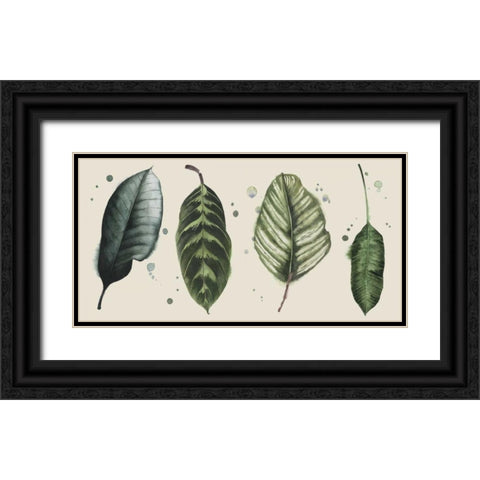 Palm Line-Up II Black Ornate Wood Framed Art Print with Double Matting by Popp, Grace