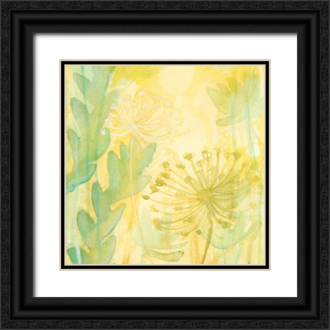 Florid Garden I Black Ornate Wood Framed Art Print with Double Matting by Stramel, Renee W.