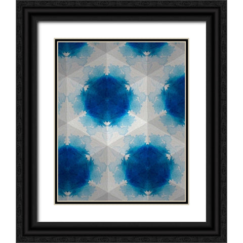 Sapphire Frost VI Black Ornate Wood Framed Art Print with Double Matting by Stramel, Renee W.