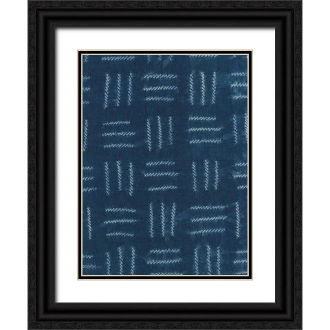 Rikis Shibori I Black Ornate Wood Framed Art Print with Double Matting by Zarris, Chariklia