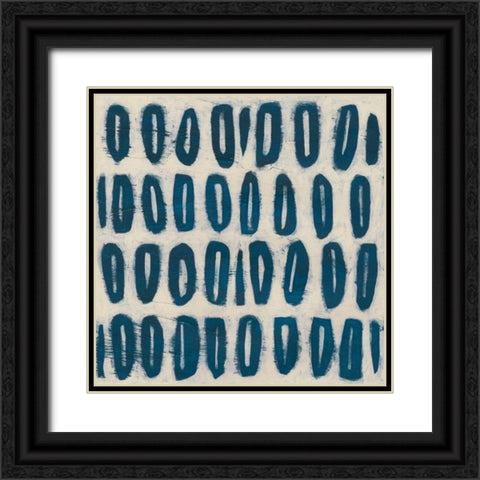 Indigo Signals IV Black Ornate Wood Framed Art Print with Double Matting by Vess, June Erica
