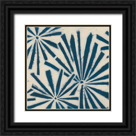 Indigo Signals V Black Ornate Wood Framed Art Print with Double Matting by Vess, June Erica