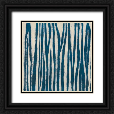 Indigo Signals VI Black Ornate Wood Framed Art Print with Double Matting by Vess, June Erica