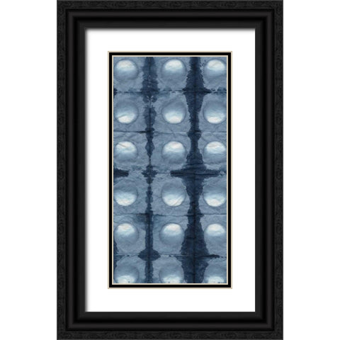 Shibori I Black Ornate Wood Framed Art Print with Double Matting by Zarris, Chariklia