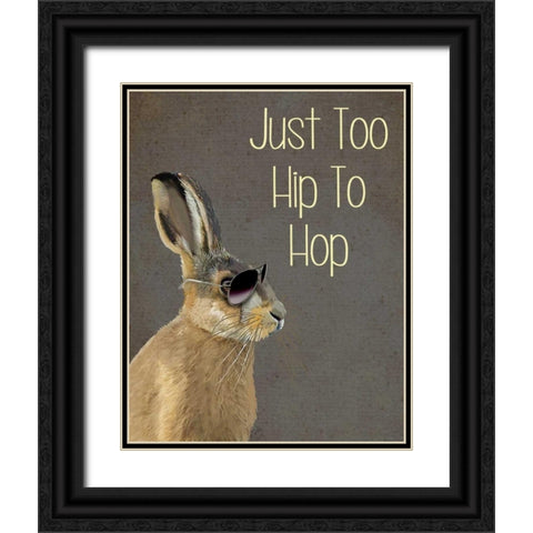 Too Hip To Hop Grey Black Ornate Wood Framed Art Print with Double Matting by Fab Funky