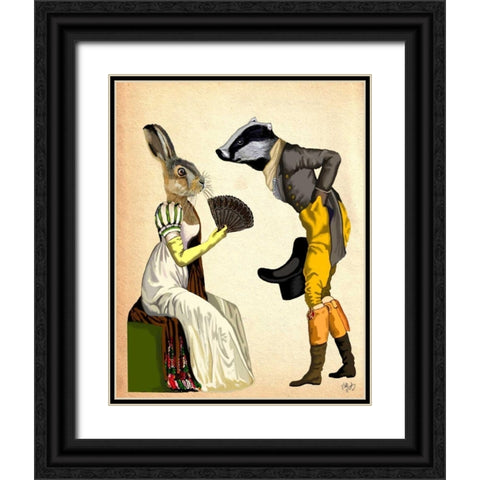 Look of Love Black Ornate Wood Framed Art Print with Double Matting by Fab Funky