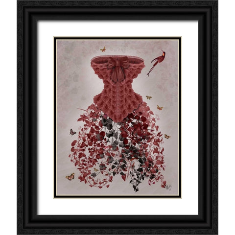 Woodland Corset Black Ornate Wood Framed Art Print with Double Matting by Fab Funky
