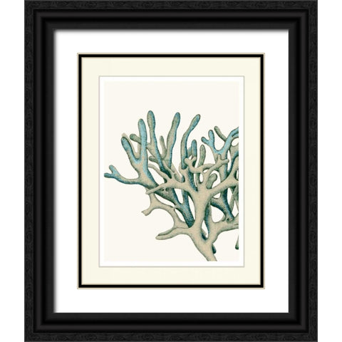 Blue Underwater Scenes 2 b Black Ornate Wood Framed Art Print with Double Matting by Fab Funky