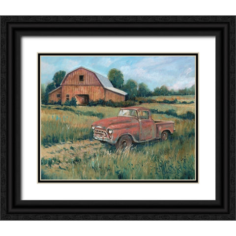 Rusting Away I Black Ornate Wood Framed Art Print with Double Matting by OToole, Tim