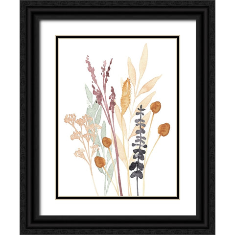 Gathered Bouquet II Black Ornate Wood Framed Art Print with Double Matting by Warren, Annie