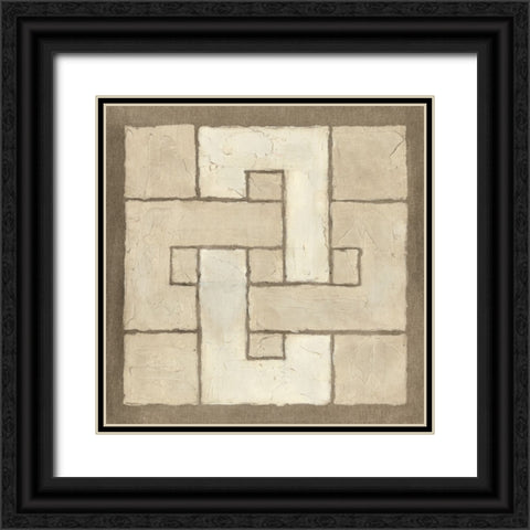 Knotted Tiles I Black Ornate Wood Framed Art Print with Double Matting by Lam, Vanna