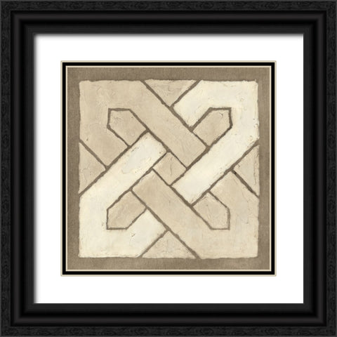 Knotted Tiles II Black Ornate Wood Framed Art Print with Double Matting by Lam, Vanna