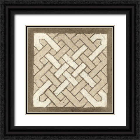 Knotted Tiles IV Black Ornate Wood Framed Art Print with Double Matting by Lam, Vanna