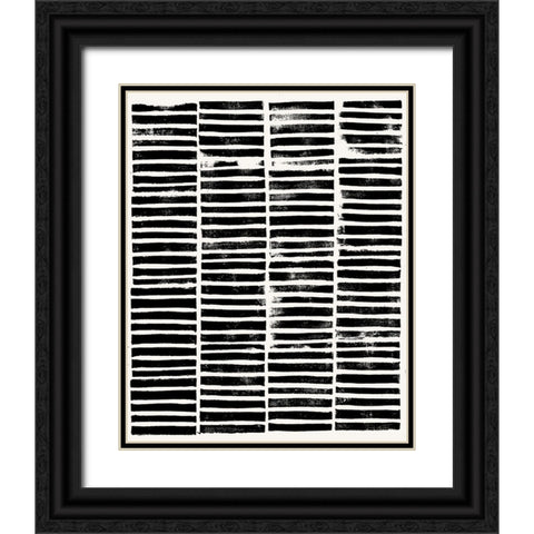 Dashed Codes I Black Ornate Wood Framed Art Print with Double Matting by Popp, Grace