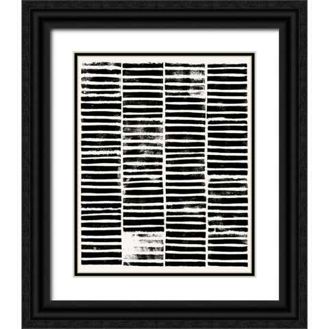 Dashed Codes II Black Ornate Wood Framed Art Print with Double Matting by Popp, Grace